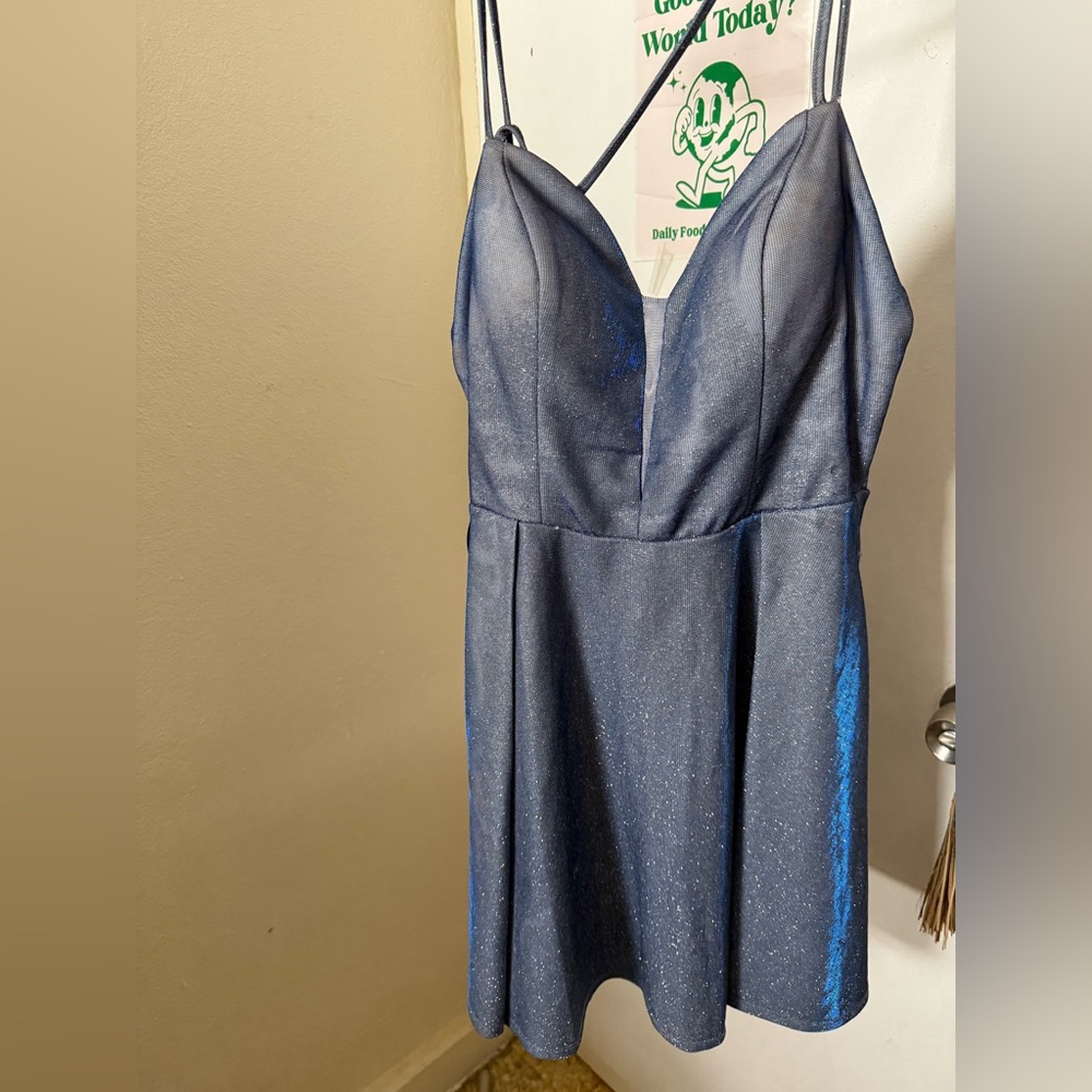 B. Smart Royal Blue Shimmer Dress
